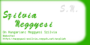 szilvia meggyesi business card